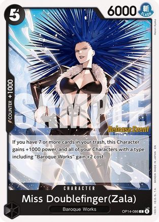 Miss Doublefinger(Zala) (OP14-086) - The Azure Sea's Seven Release Event Cards