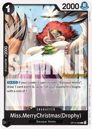 Miss.MerryChristmas(Drophy) (OP14-088) - The Azure Sea's Seven Release Event Cards