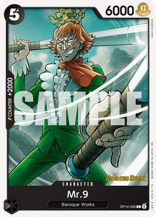Mr.9 (OP14-095) - The Azure Sea's Seven Release Event Cards