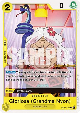 Gloriosa (Grandma Nyon) (OP14-103) - The Azure Sea's Seven Release Event Cards