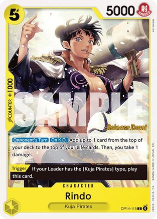 Rindo (OP14-115) - The Azure Sea's Seven Release Event Cards