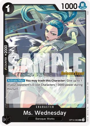 Ms. Wednesday (OP14-083) - The Azure Sea's Seven Release Event Cards