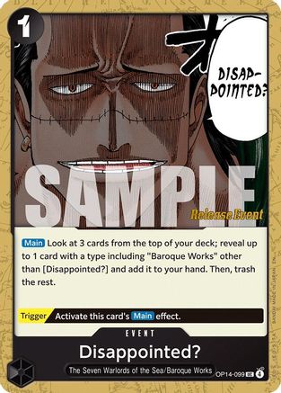 Disappointed? (OP14-099) - The Azure Sea's Seven Release Event Cards