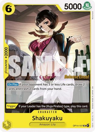 Shakuyaku (OP14-107) - The Azure Sea's Seven Release Event Cards