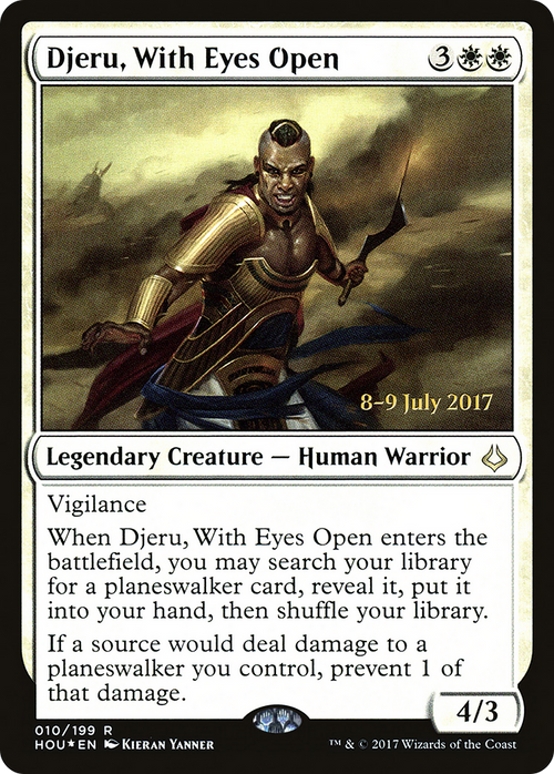 Djeru, With Eyes Open (PRE-10S) - Hour of Devastation Promos Foil