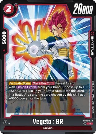 Vegeta : BR - FB09-020 (FB09-020) - Dual Evolution Holofoil