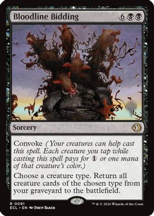 Bloodline Bidding (PPECL-091) - Promo Pack: Lorwyn Eclipsed Foil