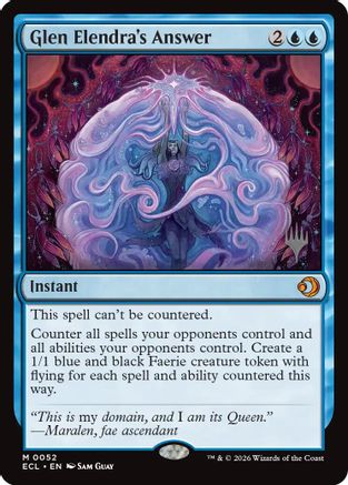 Glen Elendra's Answer (PPECL-052) - Promo Pack: Lorwyn Eclipsed Foil