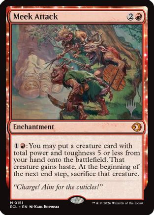Meek Attack (PPECL-151) - Promo Pack: Lorwyn Eclipsed Foil