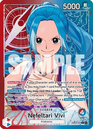 Nefeltari Vivi (001) (Alternate Art) (EB03-001) - Extra Booster: One Piece Heroines Edition Foil