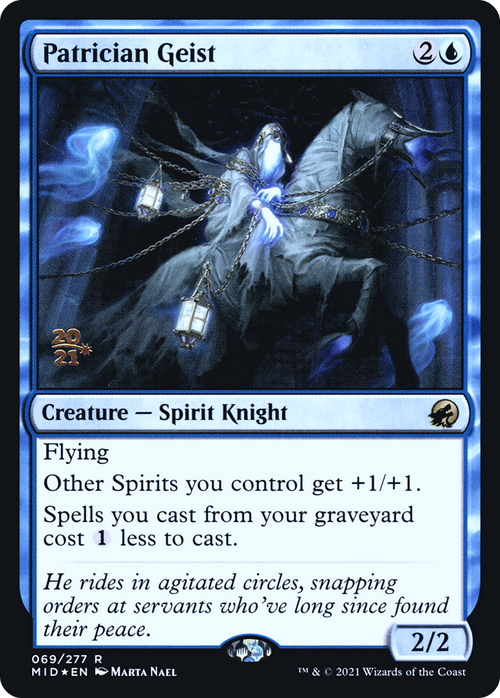 Patrician Geist (PRE-69S) - Innistrad: Midnight Hunt Promos Foil