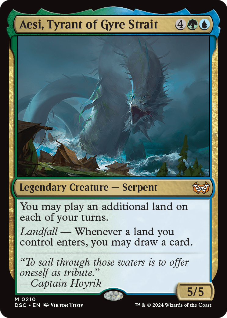 Aesi, Tyrant of Gyre Strait (DSC-210) - Duskmourn: House of Horror Commander