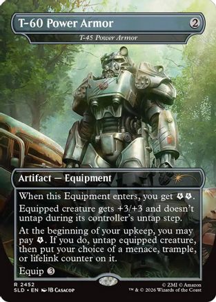 T-60 Power Armor - T-45 Power Armor (SLD-2452) - Secret Lair Drop Series Foil