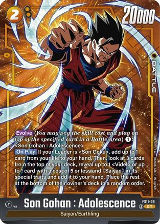 Son Gohan : Adolescence - FS11-09 (FS11-09) - Starter Deck EX The Phase of Evolution Holofoil