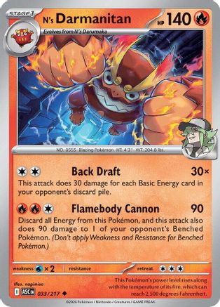 N's Darmanitan 033  ME Ascended Heroes - Uncommon