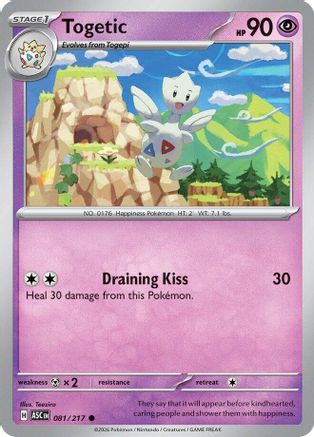 Togetic 081  - Reverse Holofoil ME Ascended Heroes - Common
