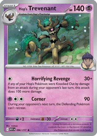Hop's Trevenant 096/217  - Holofoil ME Ascended Heroes - Rare