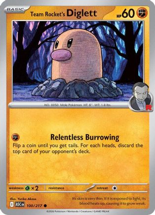 Team Rocket's Diglett 100  ME Ascended Heroes - Common
