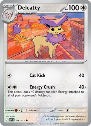 Delcatty 166  - Reverse Holofoil ME Ascended Heroes - Uncommon