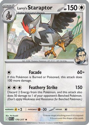 Larry's Staraptor 170/217  - Holofoil ME Ascended Heroes - Rare