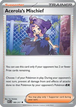 Acerola's Mischief 180  - Reverse Holofoil ME Ascended Heroes - Uncommon