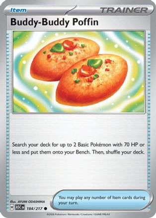 Buddy-Buddy Poffin 184  - Reverse Holofoil ME Ascended Heroes - Common