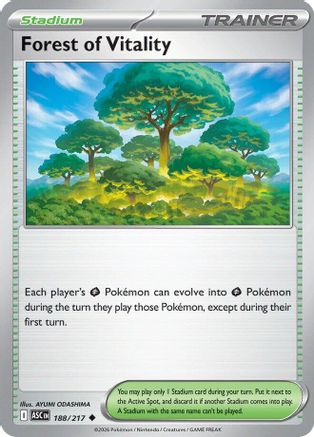 Forest of Vitality 188  - Reverse Holofoil ME Ascended Heroes - Uncommon