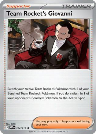 Team Rocket's Giovanni 204  ME Ascended Heroes - Uncommon