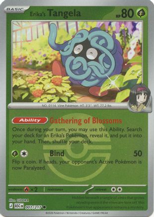 Erika's Tangela (Poke Ball) 007/217  - Reverse Holofoil ME Ascended Heroes - Common