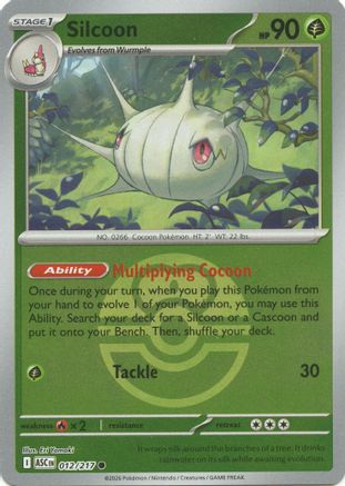 Silcoon (Love Ball) 012  - Reverse Holofoil ME Ascended Heroes - Common