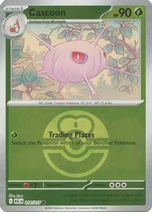 Cascoon (Love Ball) 014  - Reverse Holofoil ME Ascended Heroes - Common