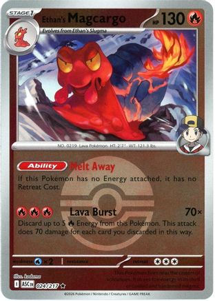 Ethan's Magcargo (Poke Ball) 024/217  - Reverse Holofoil ME Ascended Heroes - Rare