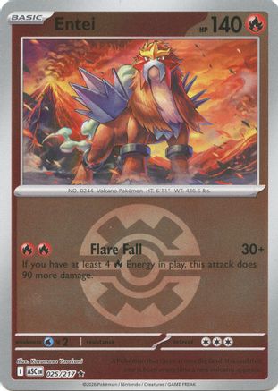 Entei (Quick Ball) 025  - Reverse Holofoil ME Ascended Heroes - Rare