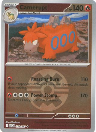 Camerupt (Quick Ball) 028  - Reverse Holofoil ME Ascended Heroes - Uncommon