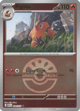 Pignite (Friend Ball) 030  - Reverse Holofoil ME Ascended Heroes - Uncommon