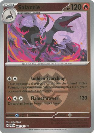 Salazzle (Quick Ball) 035/217  - Reverse Holofoil ME Ascended Heroes - Uncommon