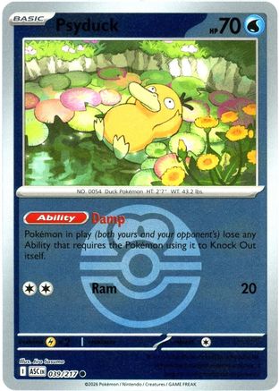 Psyduck (Love Ball) 039/217  - Reverse Holofoil ME Ascended Heroes - Common