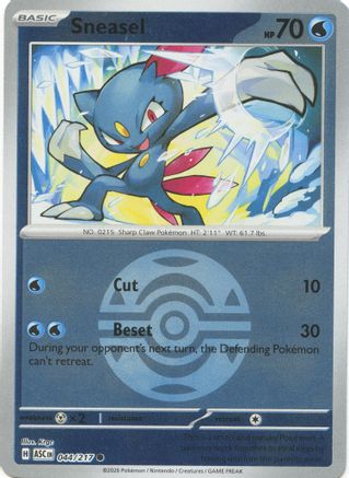 Sneasel (Dusk Ball) 044  - Reverse Holofoil ME Ascended Heroes - Common
