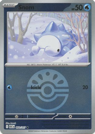 Snom (Friend Ball) 052  - Reverse Holofoil ME Ascended Heroes - Common