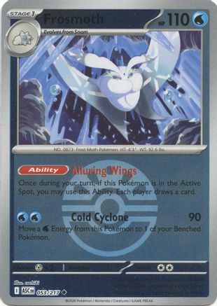 Frosmoth (Friend Ball) 053  - Reverse Holofoil ME Ascended Heroes - Uncommon