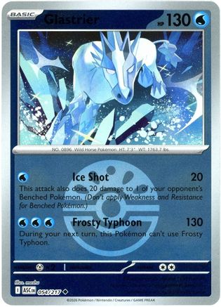 Glastrier (Friend Ball) 054  - Reverse Holofoil ME Ascended Heroes - Uncommon