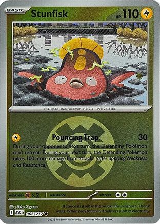 Stunfisk (Quick Ball) 062  - Reverse Holofoil ME Ascended Heroes - Common