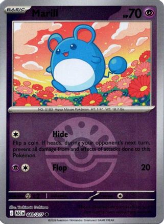 Marill (Friend Ball) 083/217  - Reverse Holofoil ME Ascended Heroes - Common