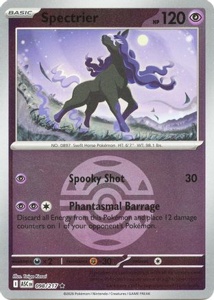 Spectrier (Dusk Ball) 098  - Reverse Holofoil ME Ascended Heroes - Rare