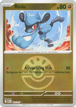 Riolu (Friend Ball) 112  - Reverse Holofoil ME Ascended Heroes - Common