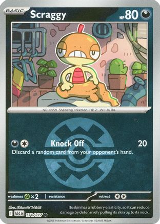 Scraggy (Quick Ball) 134  - Reverse Holofoil ME Ascended Heroes - Common
