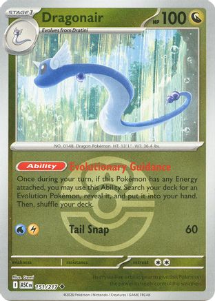 Dragonair (Love Ball) 151  - Reverse Holofoil ME Ascended Heroes - Uncommon