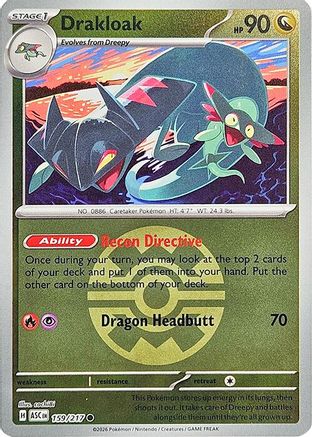 Drakloak (Quick Ball) 159/217  - Reverse Holofoil ME Ascended Heroes - Common