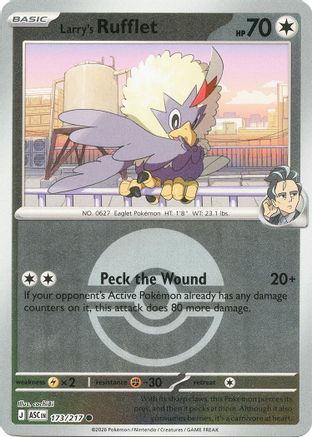 Larry's Rufflet (Poke Ball) 173  - Reverse Holofoil ME Ascended Heroes - Common