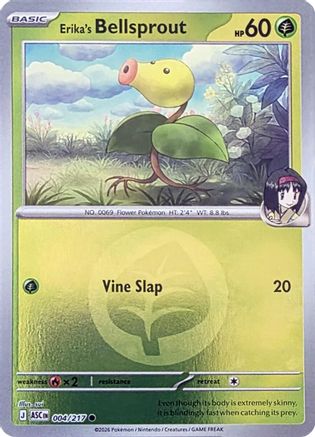 Erika's Bellsprout (Energy Symbol Pattern) 004  - Reverse Holofoil ME Ascended Heroes - Common